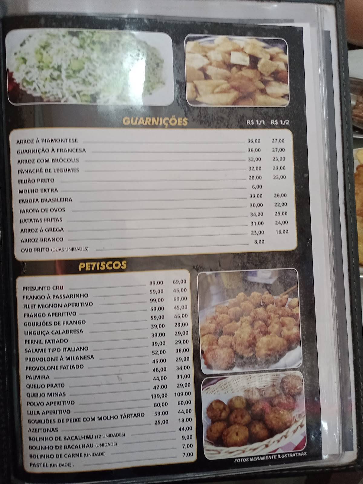 Manolo Bar e Restaurante cardápio
