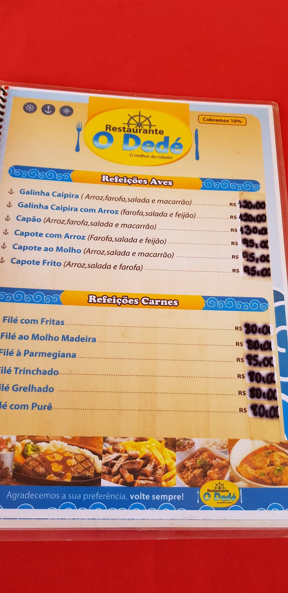 Restaurante O Dedé cardápio