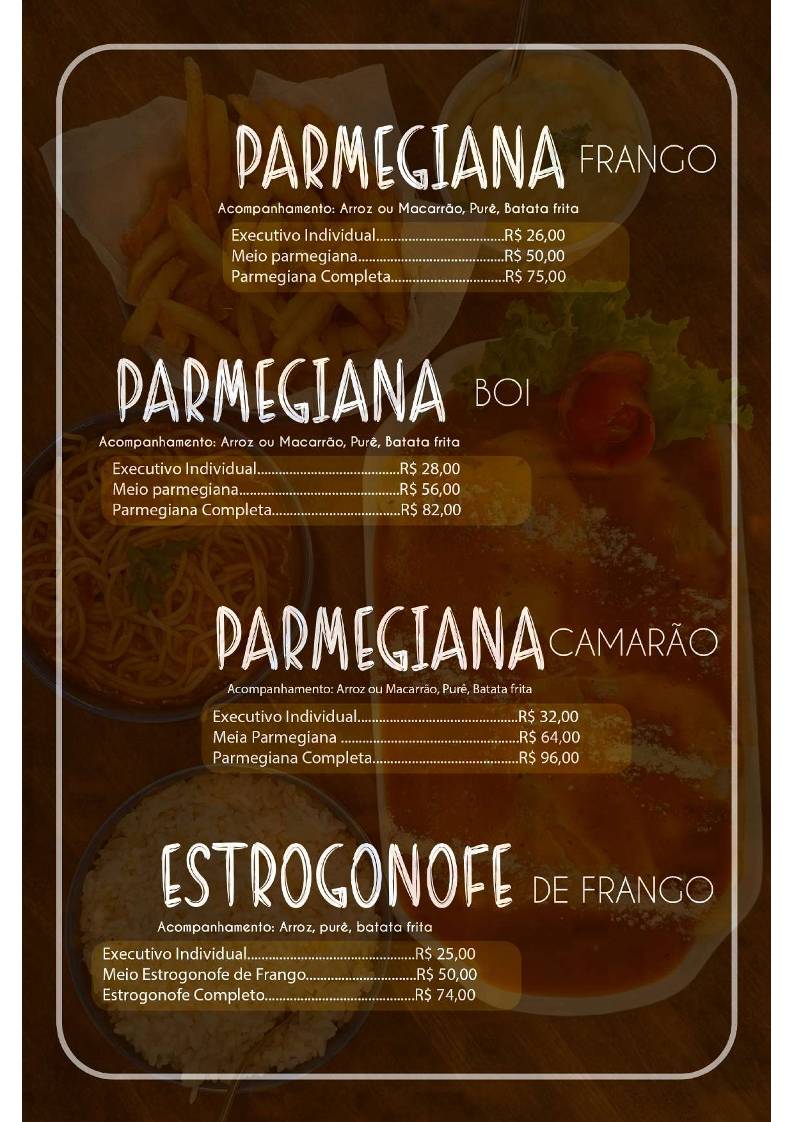 Restaurante e Pizzaria Doce Café cardápio