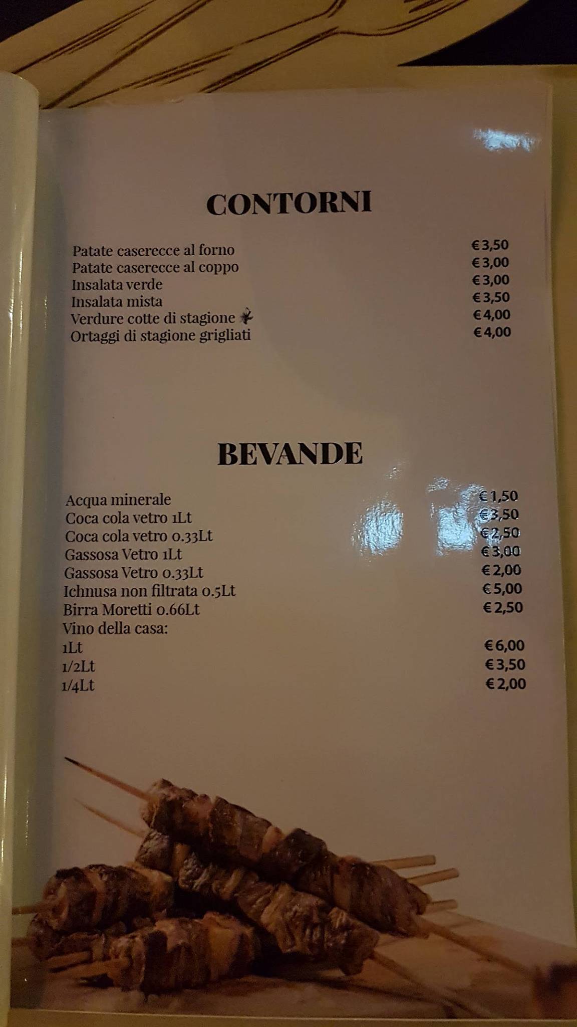 Menu di RistOsteria Mangiafuoco 