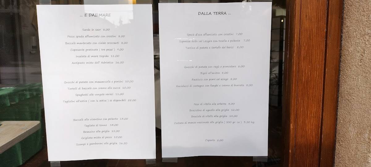 Menu di Ristorante Al Bosco