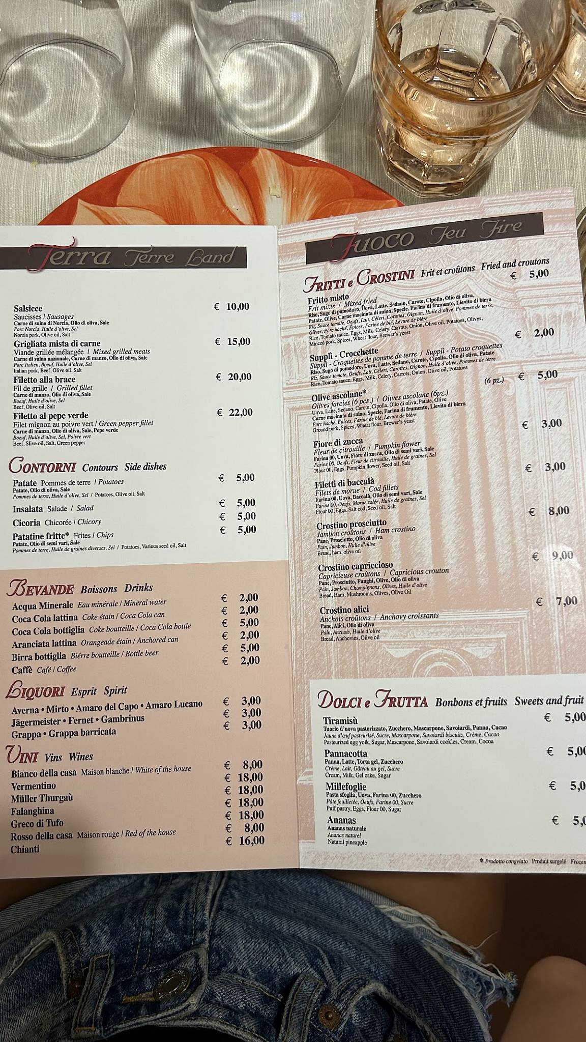 Menu di Ristorante Al Confessionale 