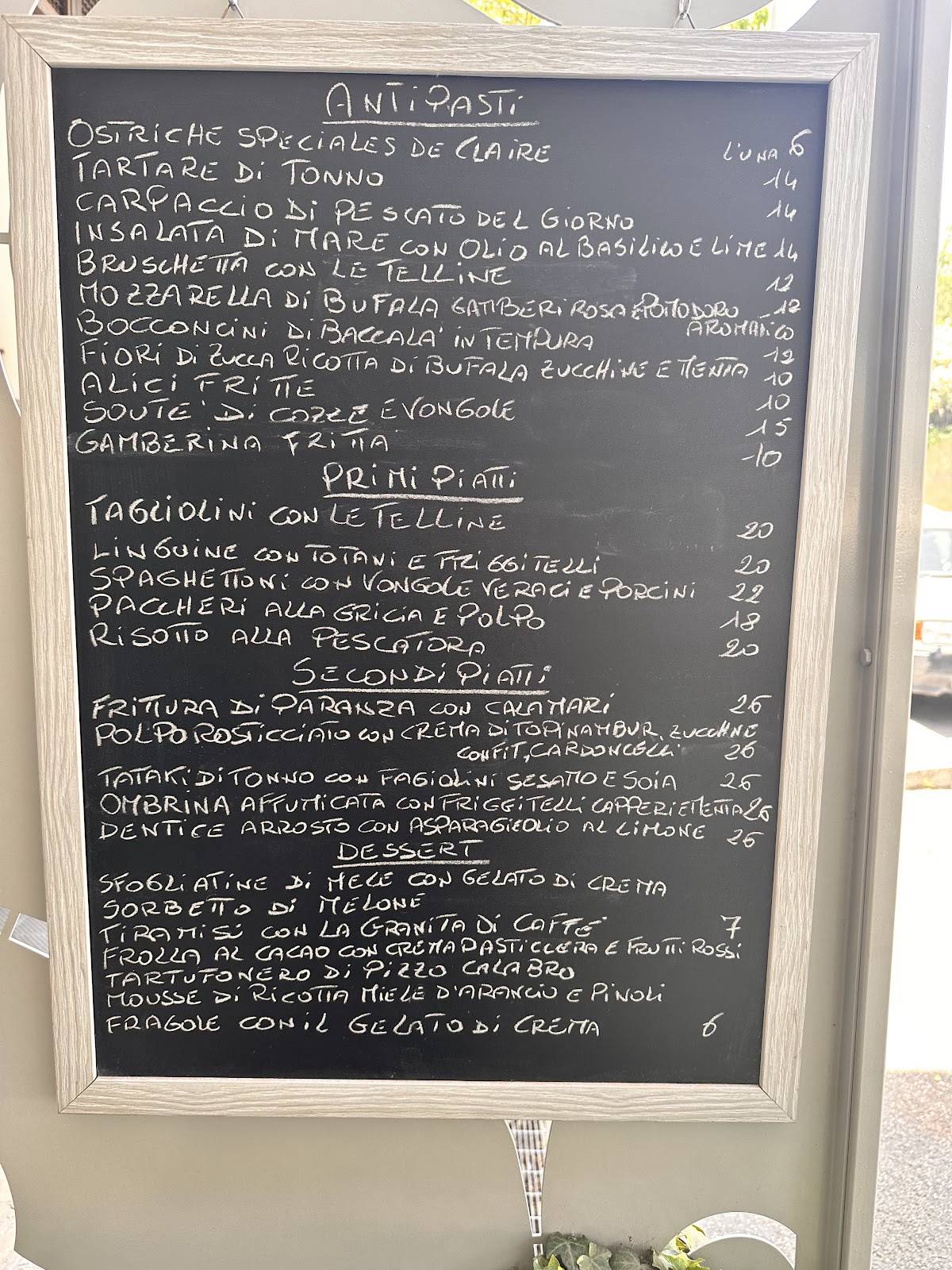 Menu di Ristorante Da Michele 