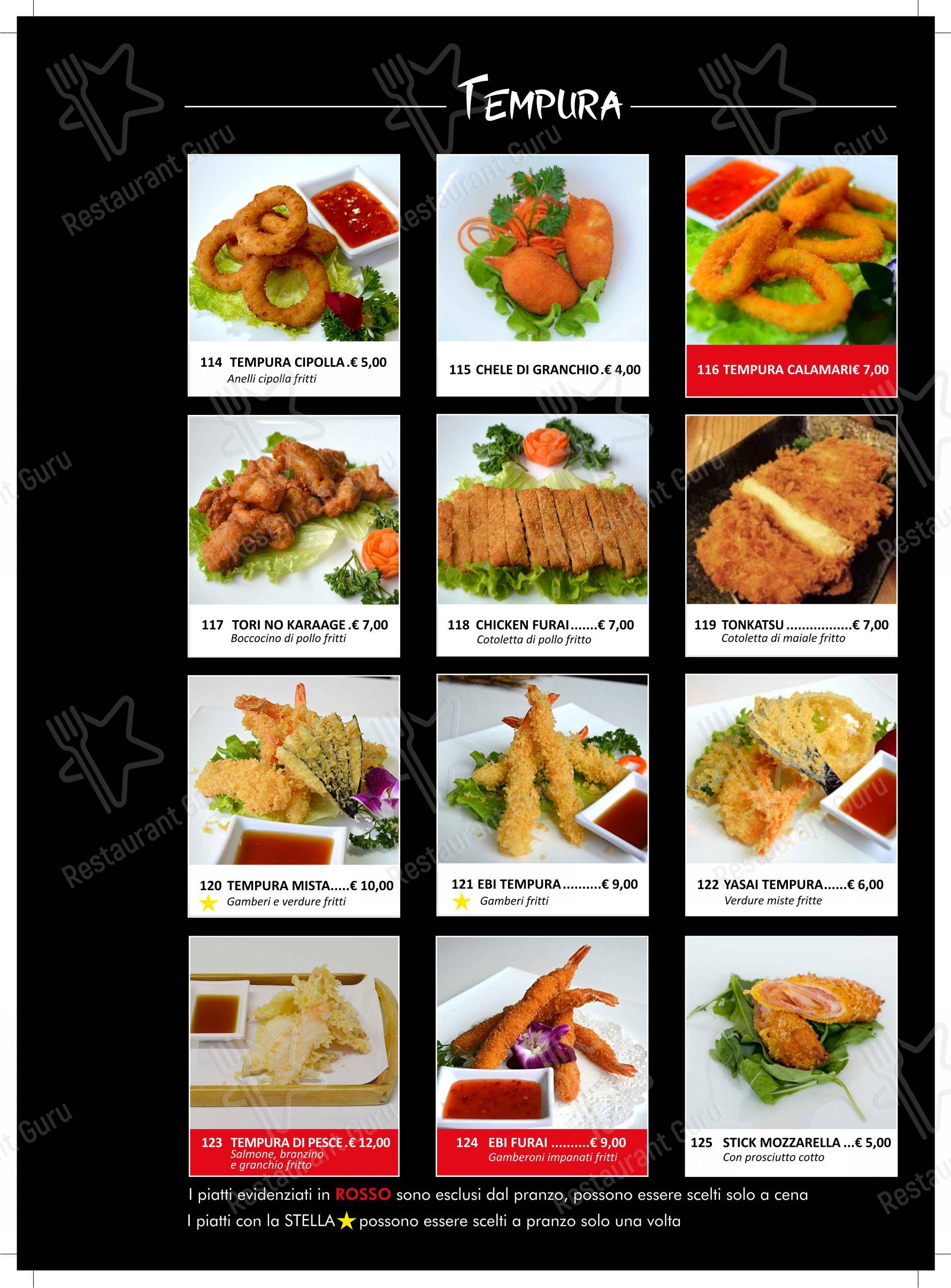 Menu per Ristorante Giapponese Sakura ristorante
