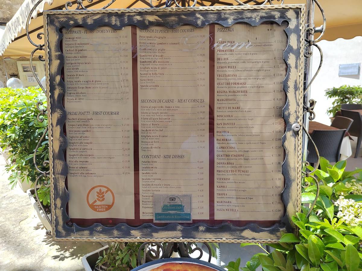 Menu di Ristorante Pizzeria Carpe Diem 