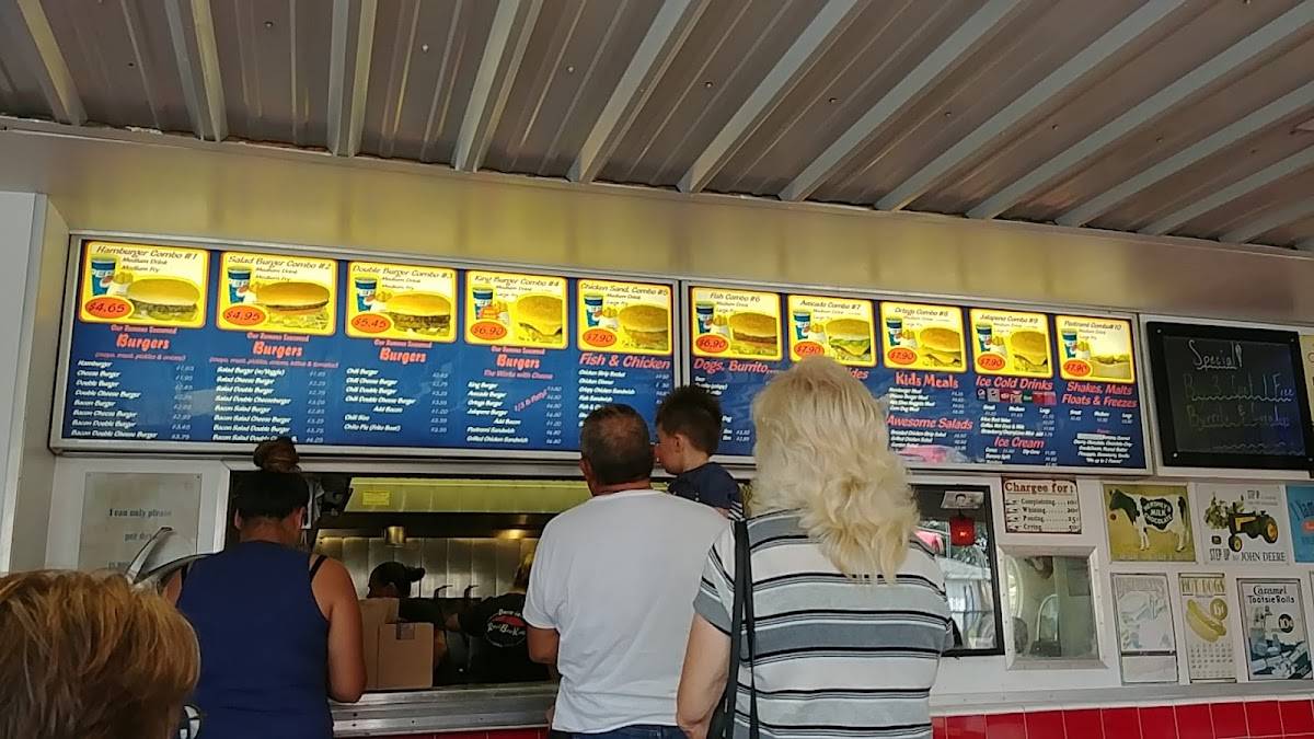 Menu at Root Beer King restaurant, Lamont, Main St