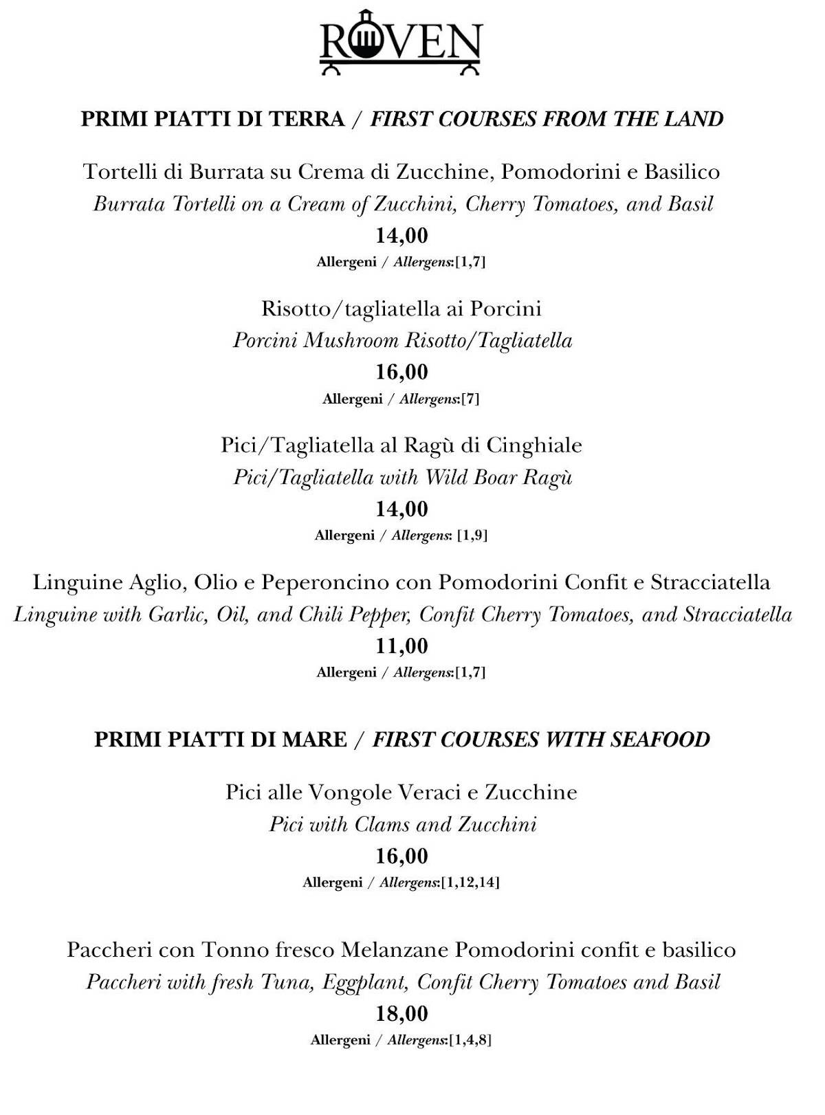 Menu di Roven 
