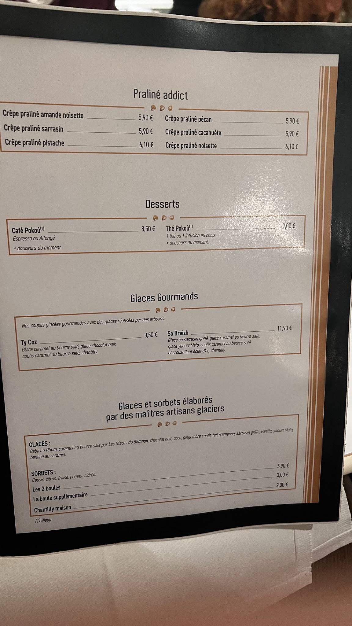 Menu de Sarrasin