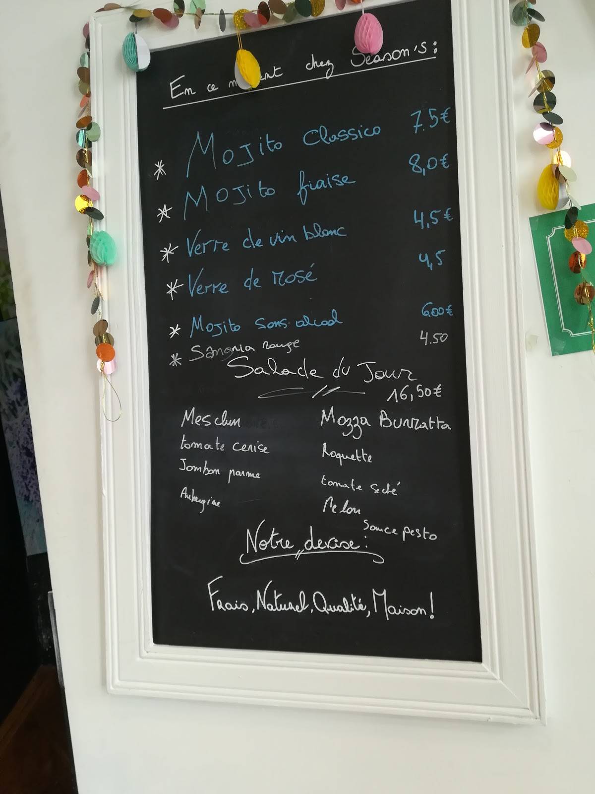 Menu de Season'S
