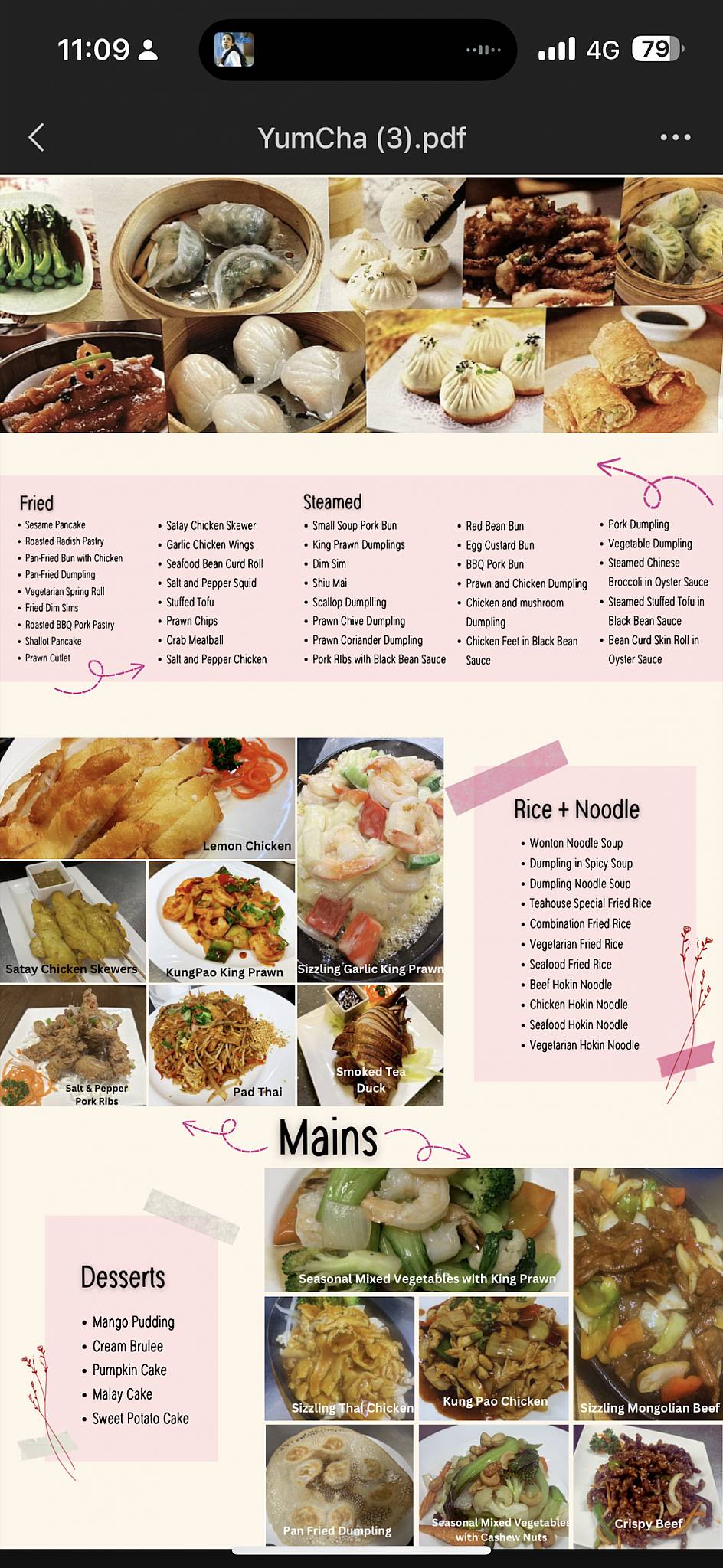 Menu at Shanghai Tea House restaurant, Firle, Shop21/171 Glynburn Rd