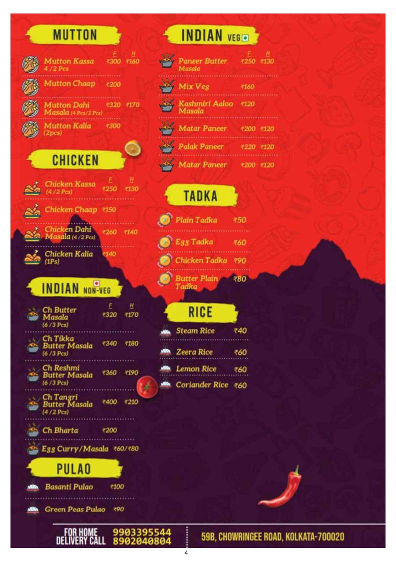 Sian kitchen (Restaurant) menu