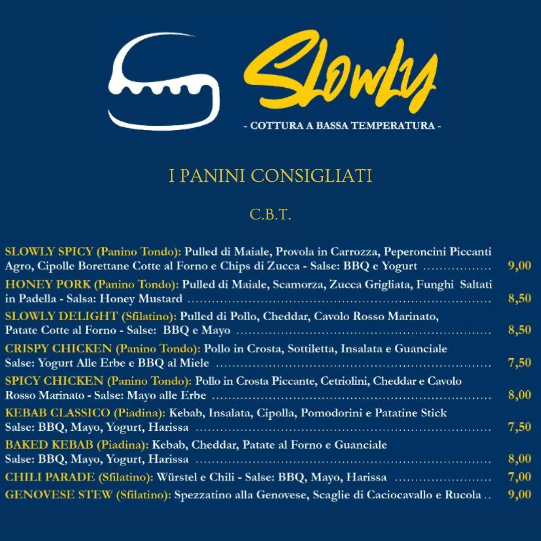 Menu di Slowly 