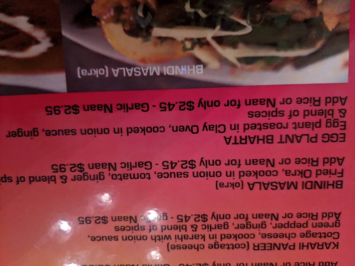 Menu at Spice Hut Indian Cuisine. restaurant, Ladysmith