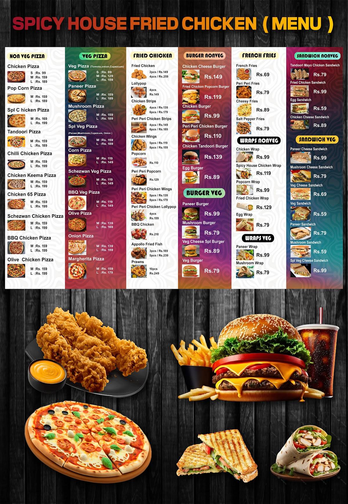 Spicy House Family Restaurant Rajampeta menu