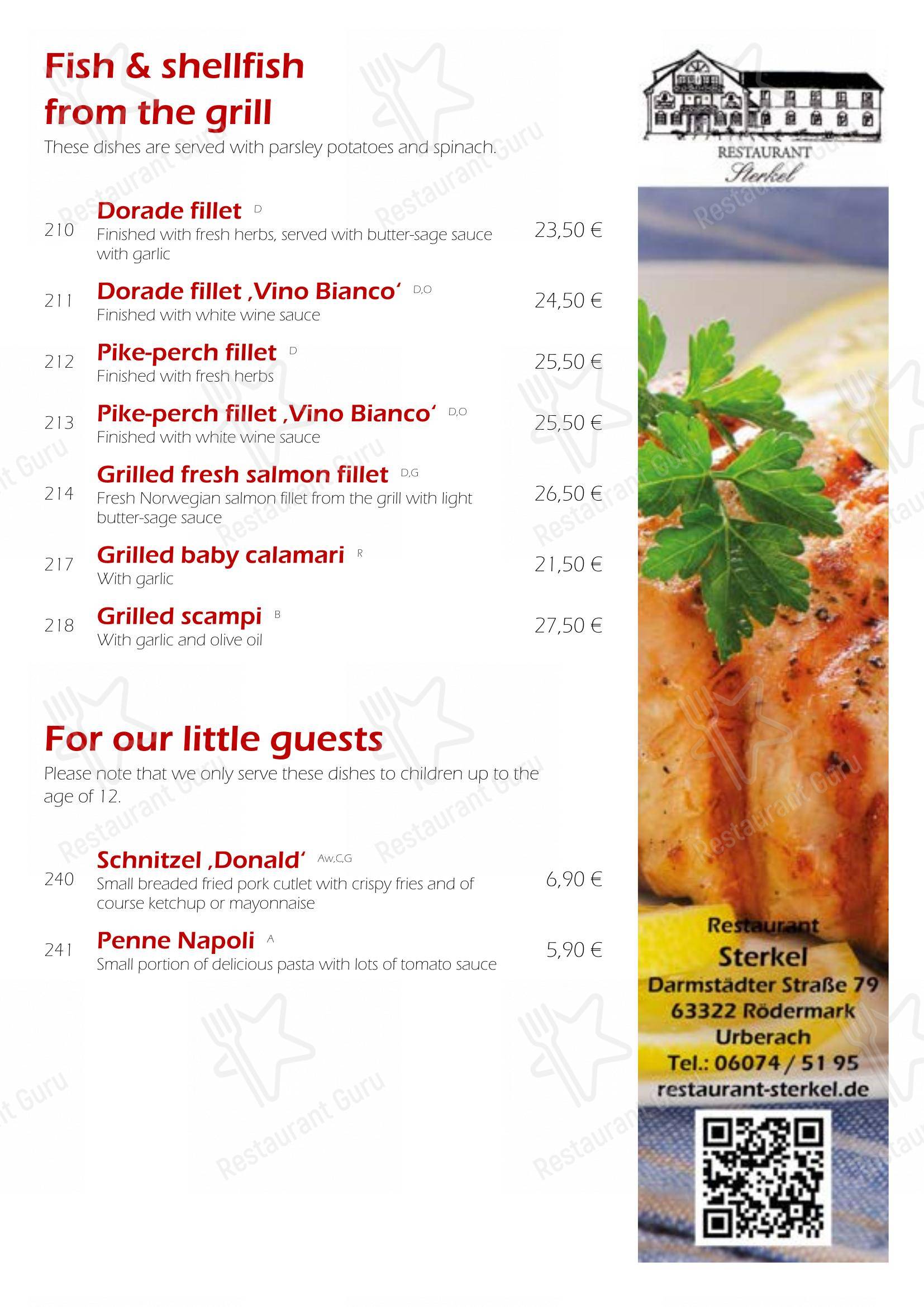 Menu bar pour Restaurant Sterkel dans Rödermark