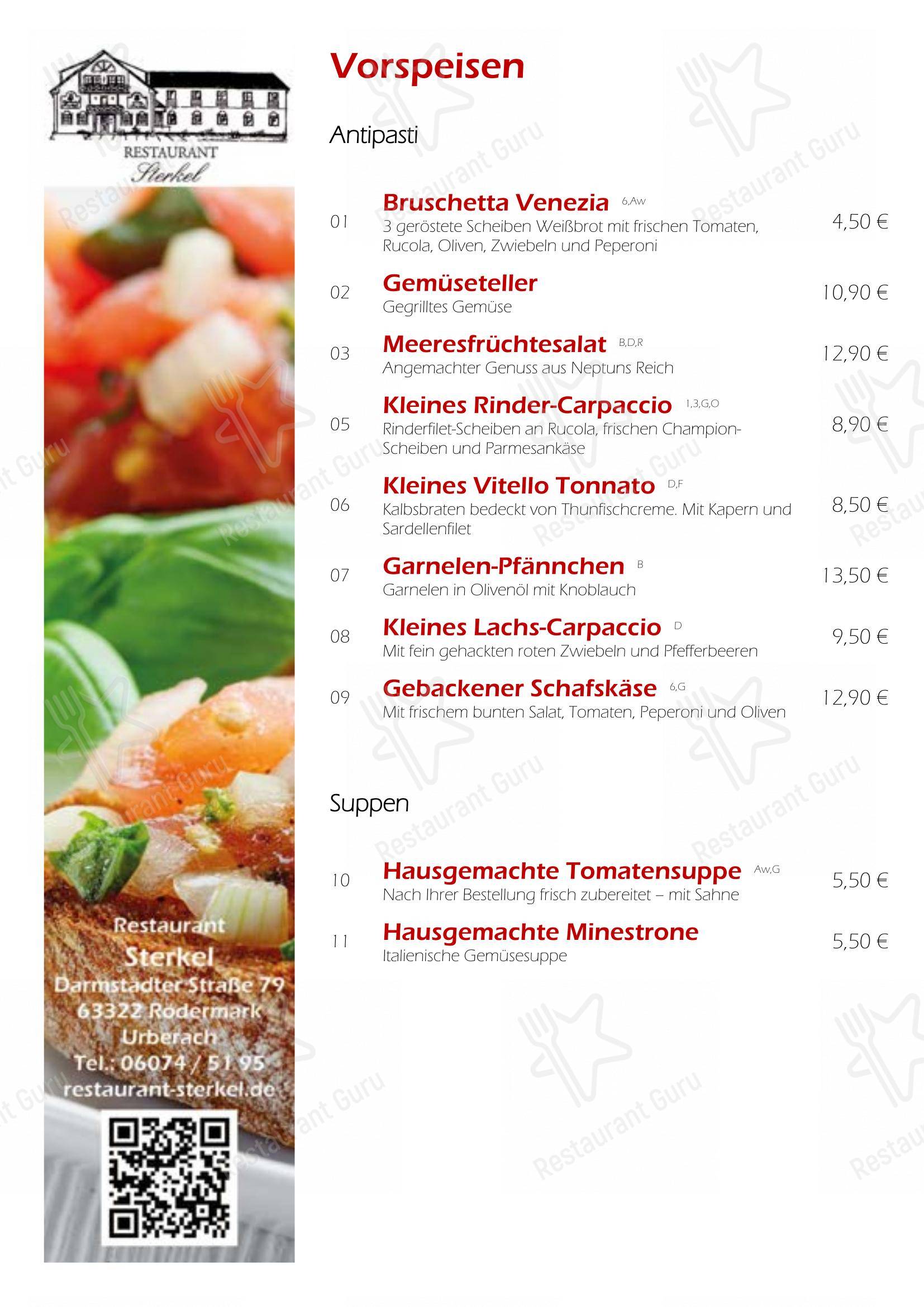 Restaurant Sterkel dans Rödermark - Menu