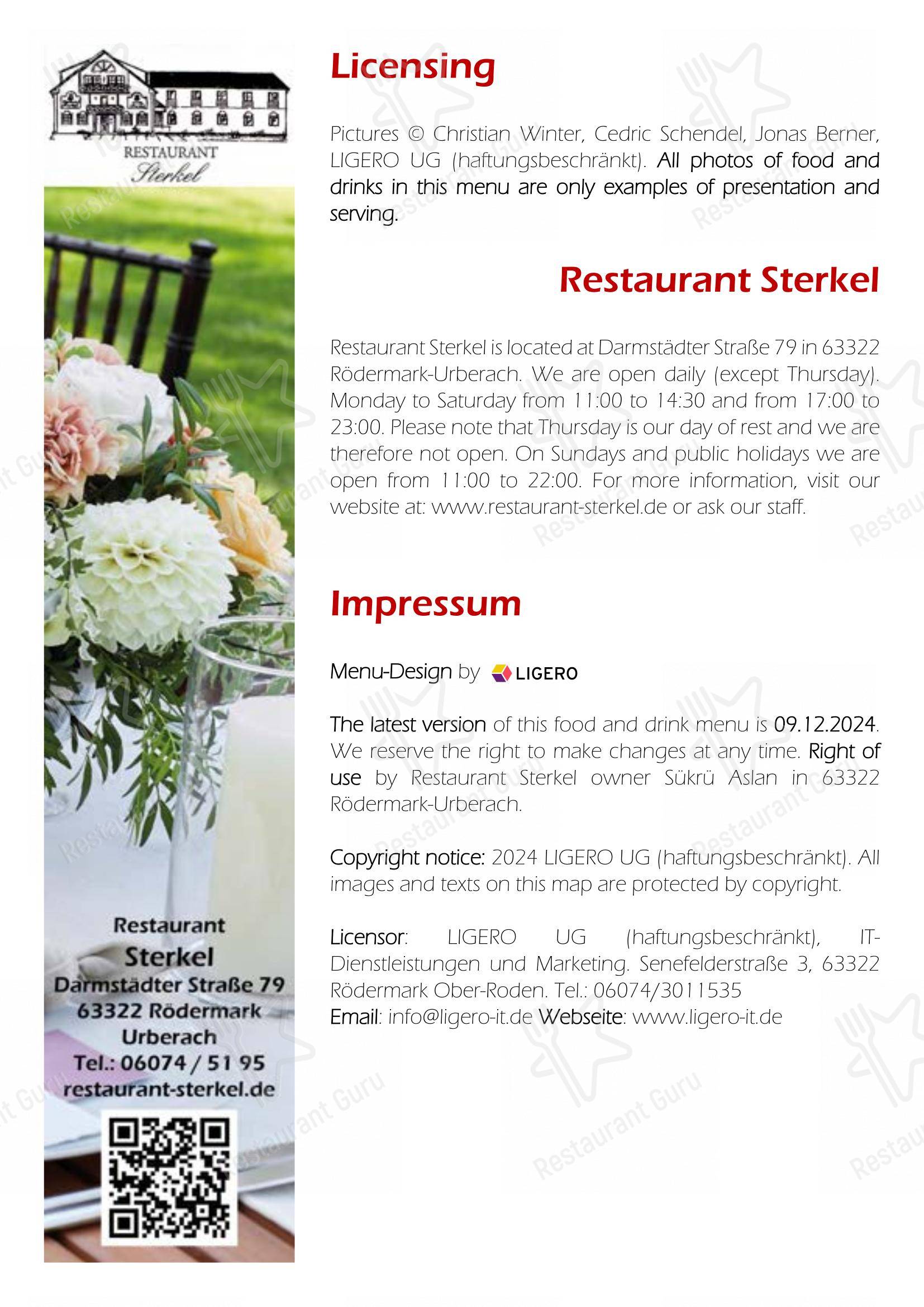 Restaurant Sterkel dans Rödermark - Основное меню