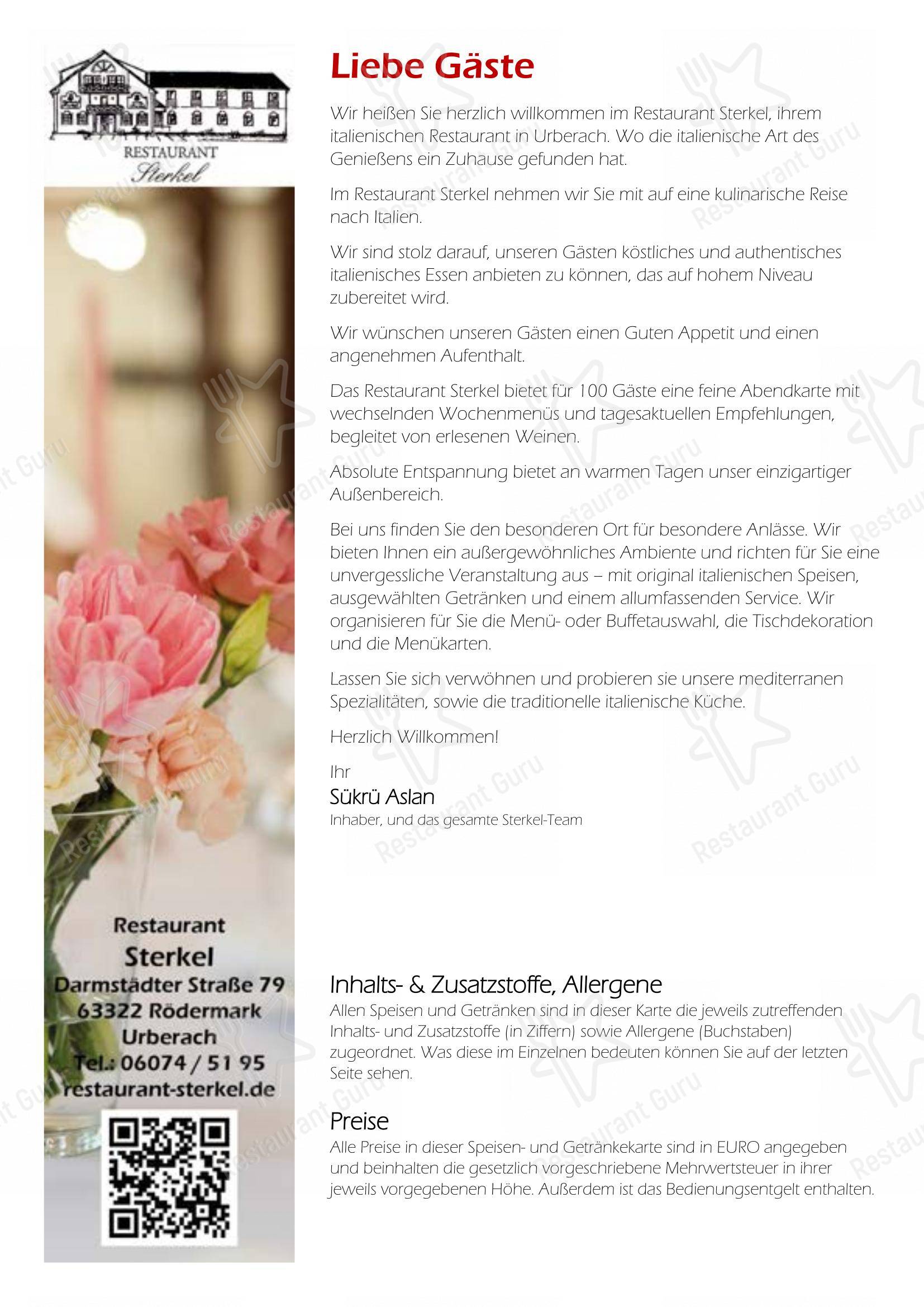 Restaurant Sterkel dans Rödermark - Menu