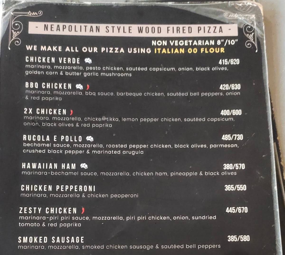 SuBakes - Wood Fired Pizzeria menu