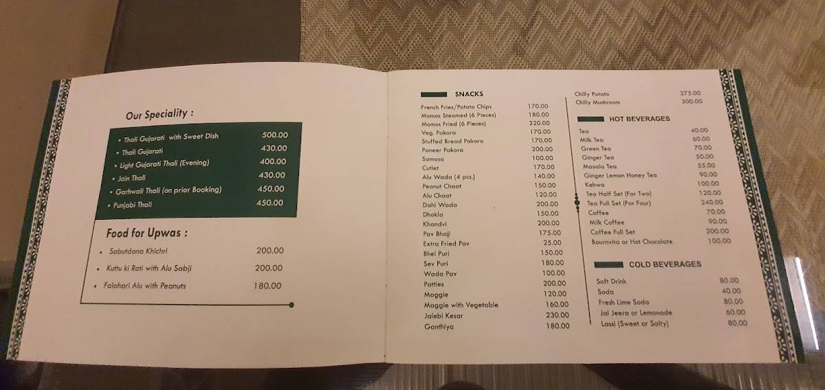 Surichi Restaurant menu