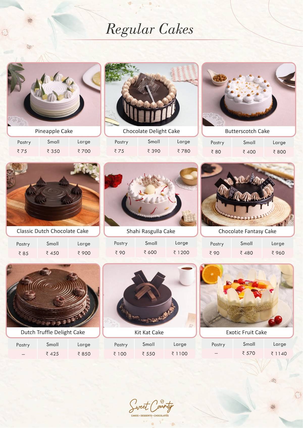 Sweet County Dombivli menu