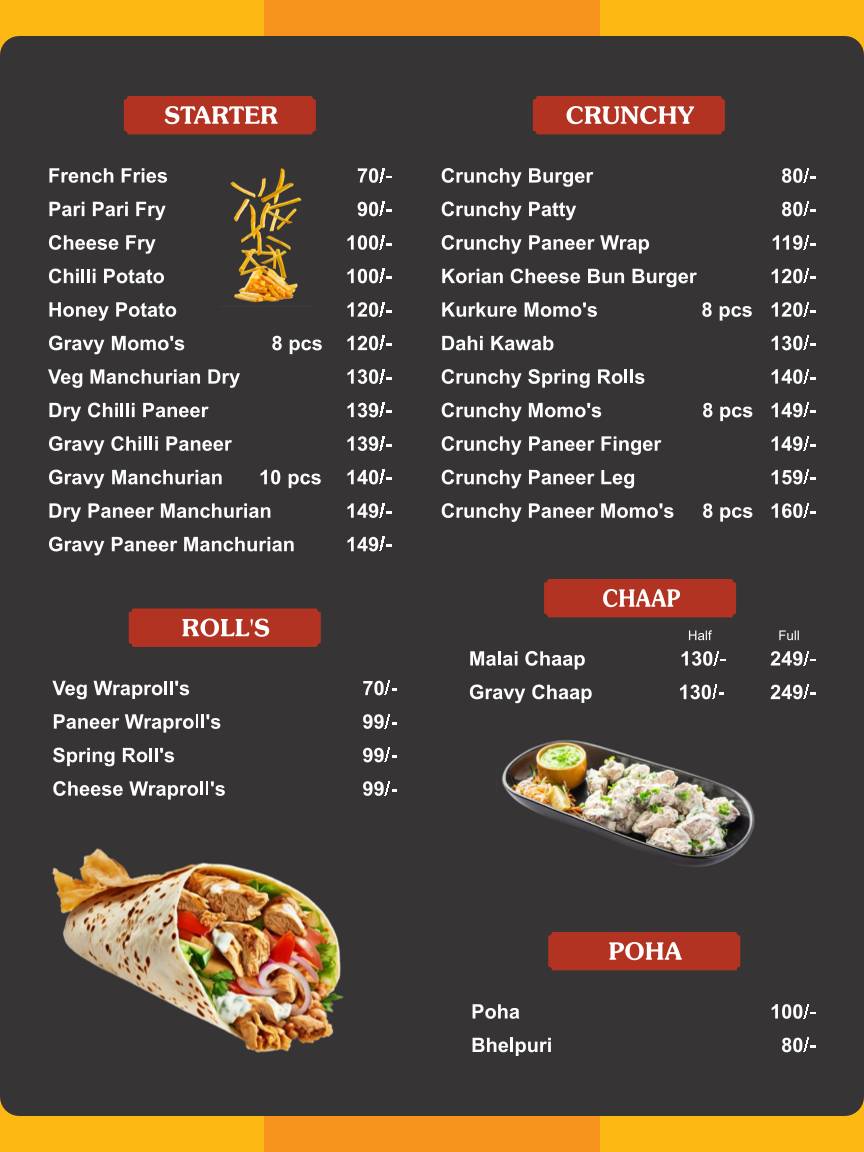 THE ZAYKA CAFE AND FAMILY RESTAURANT menu