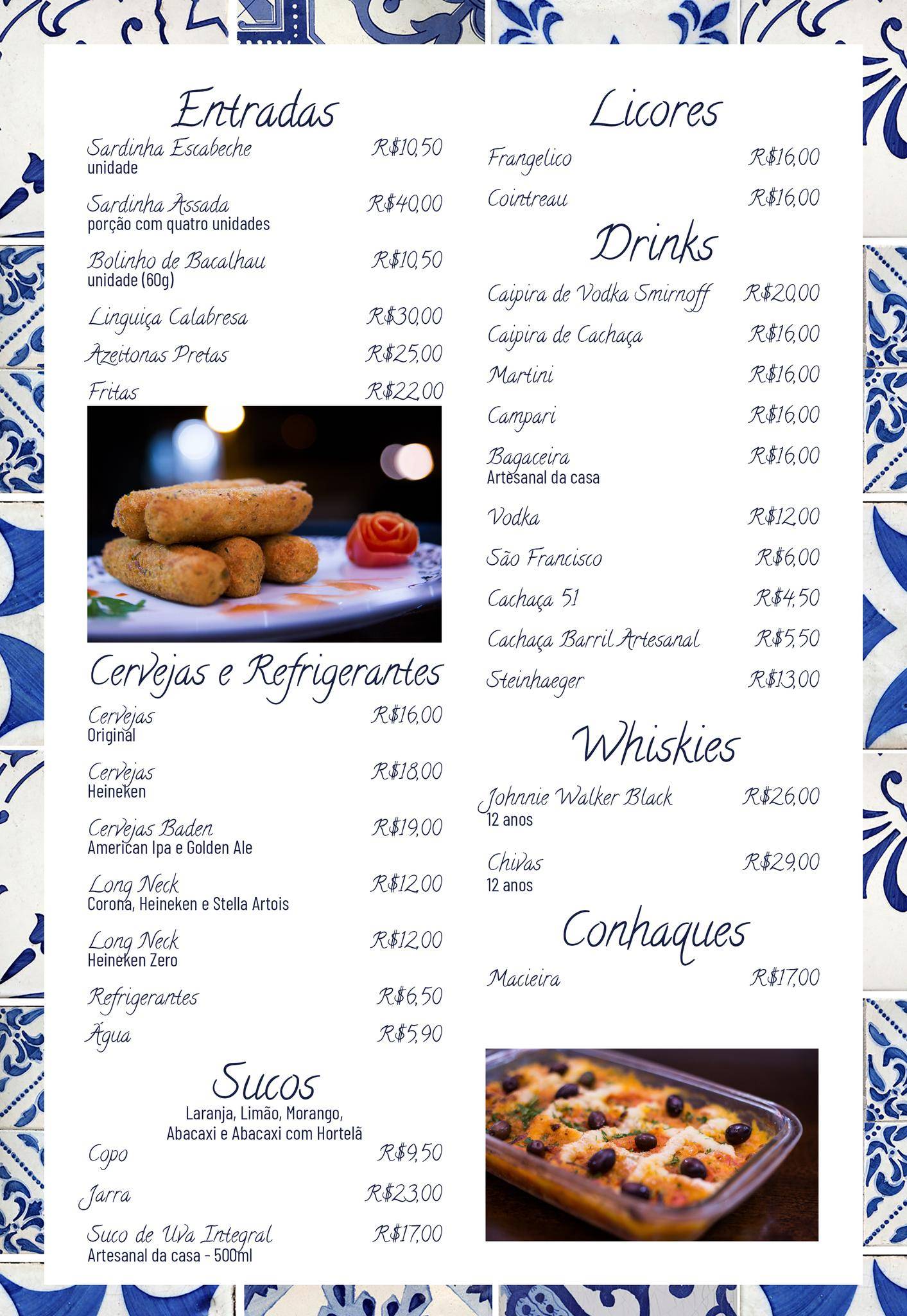 Taberna Portuguesa cardápio