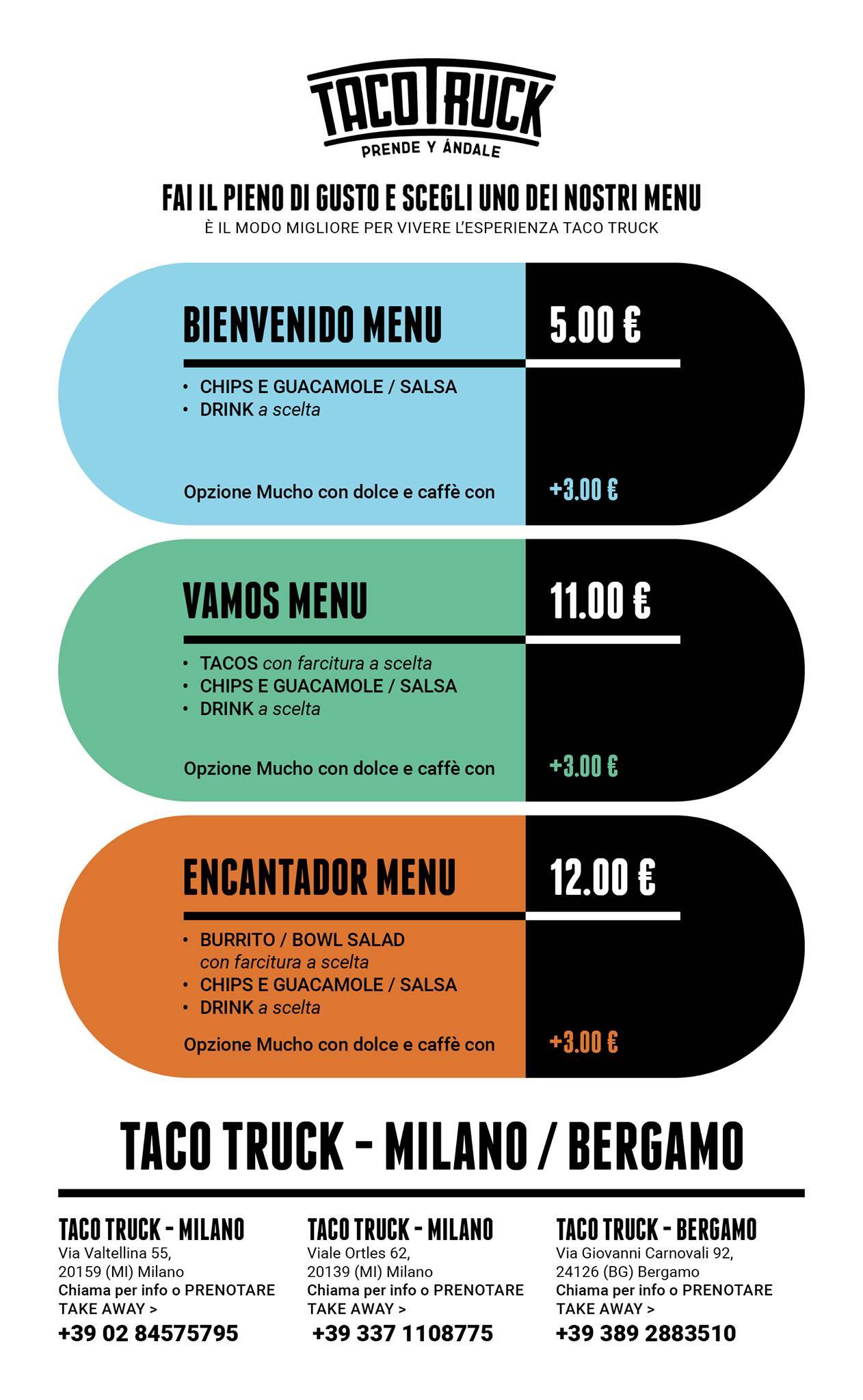 Menu di Taco Truck 