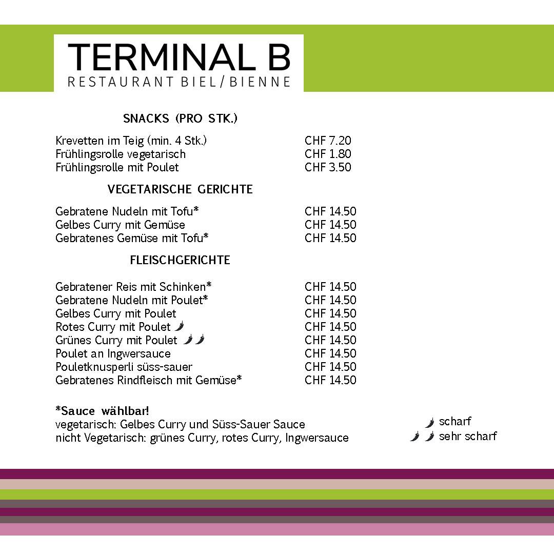 Menu di Terminal B 