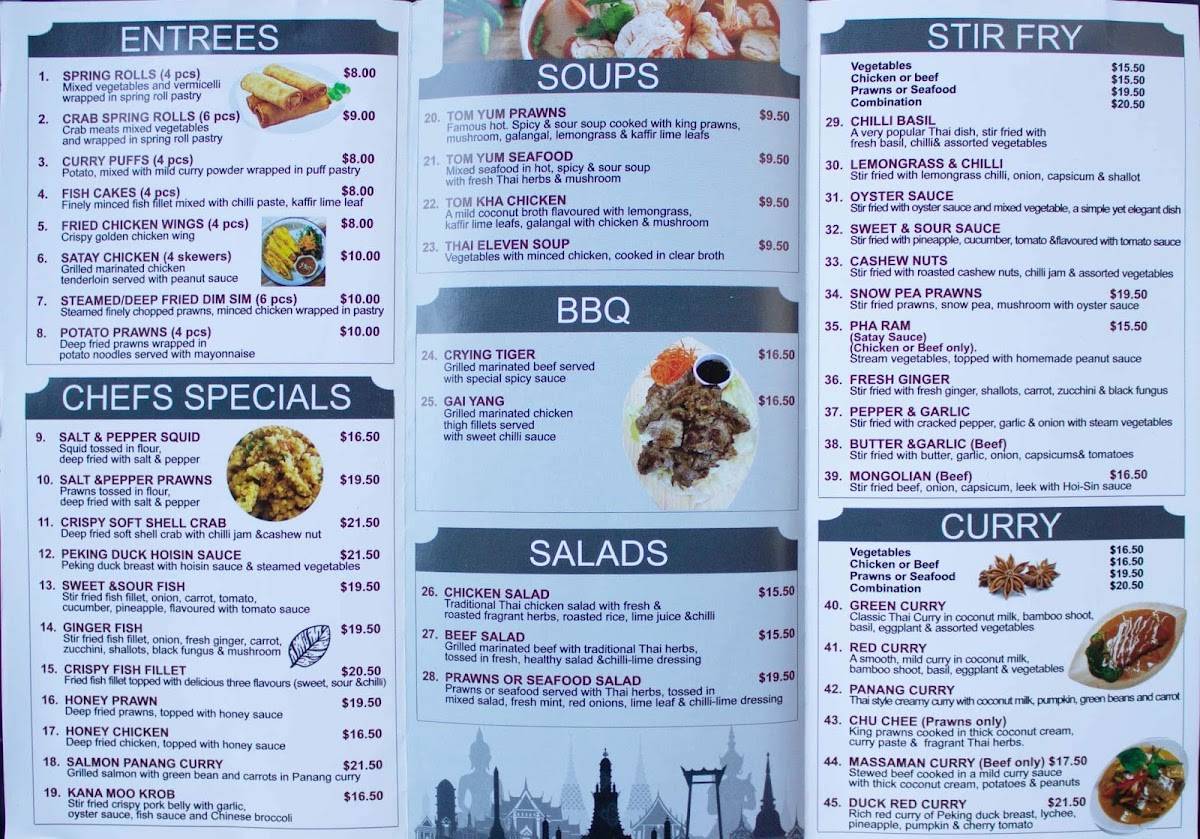 Menu at Thai Eleven 11 (Arndell Park) restaurant, Arndell Park