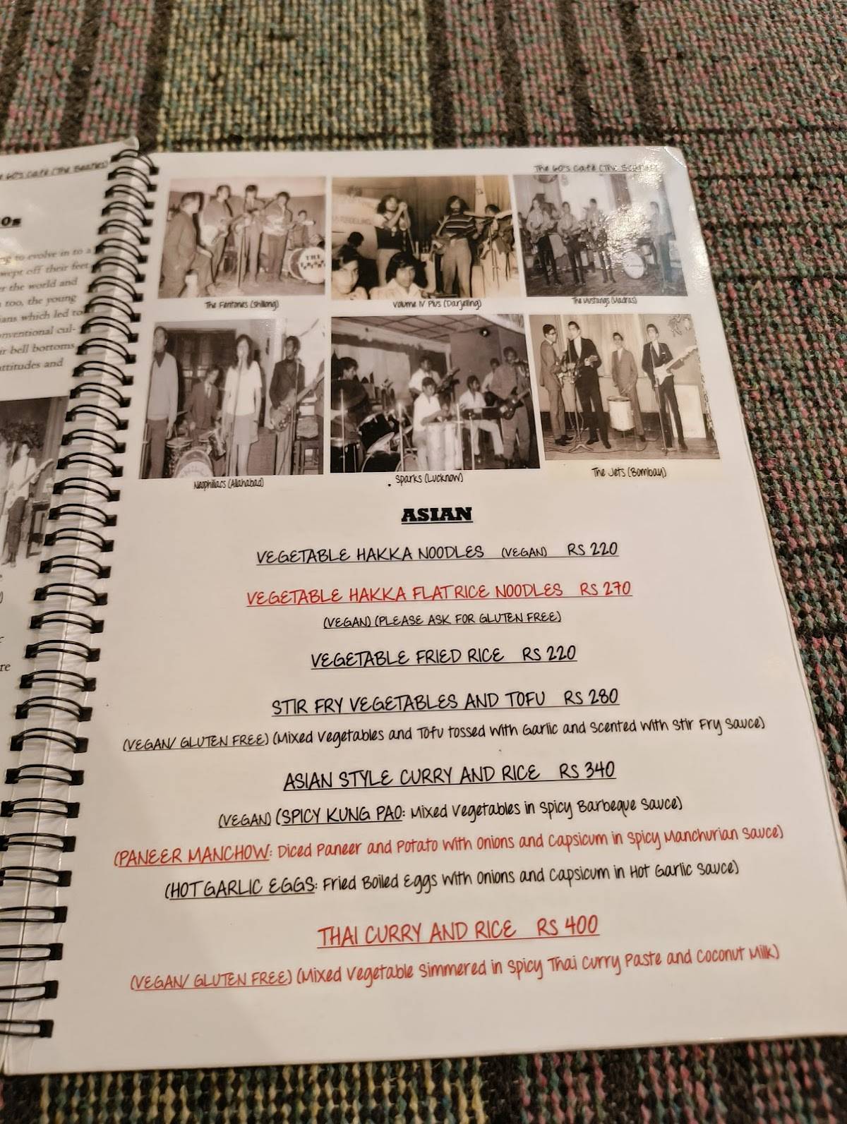 The 60's Cafe (The Beatles) menu