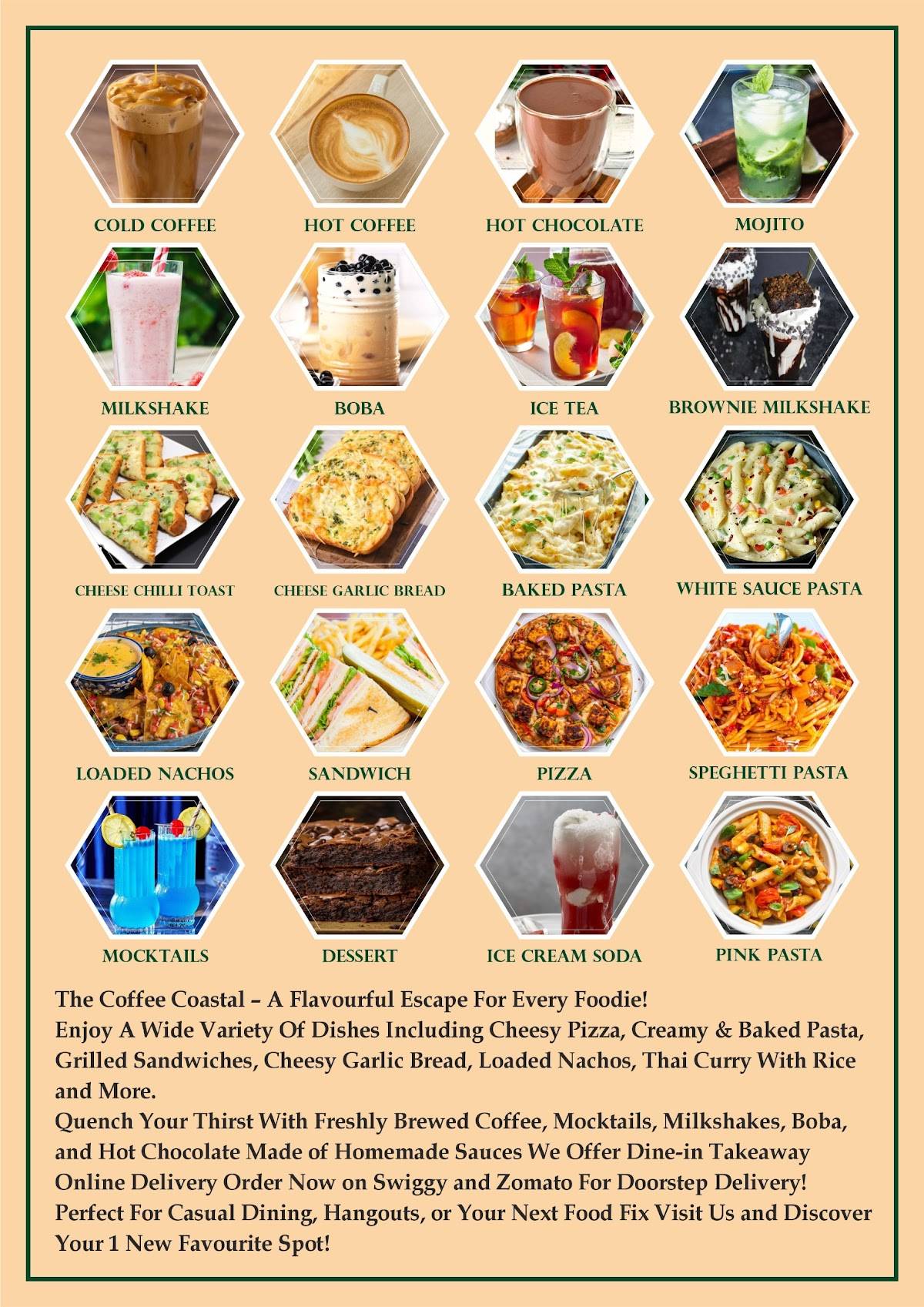 The Coffee Coastal menu