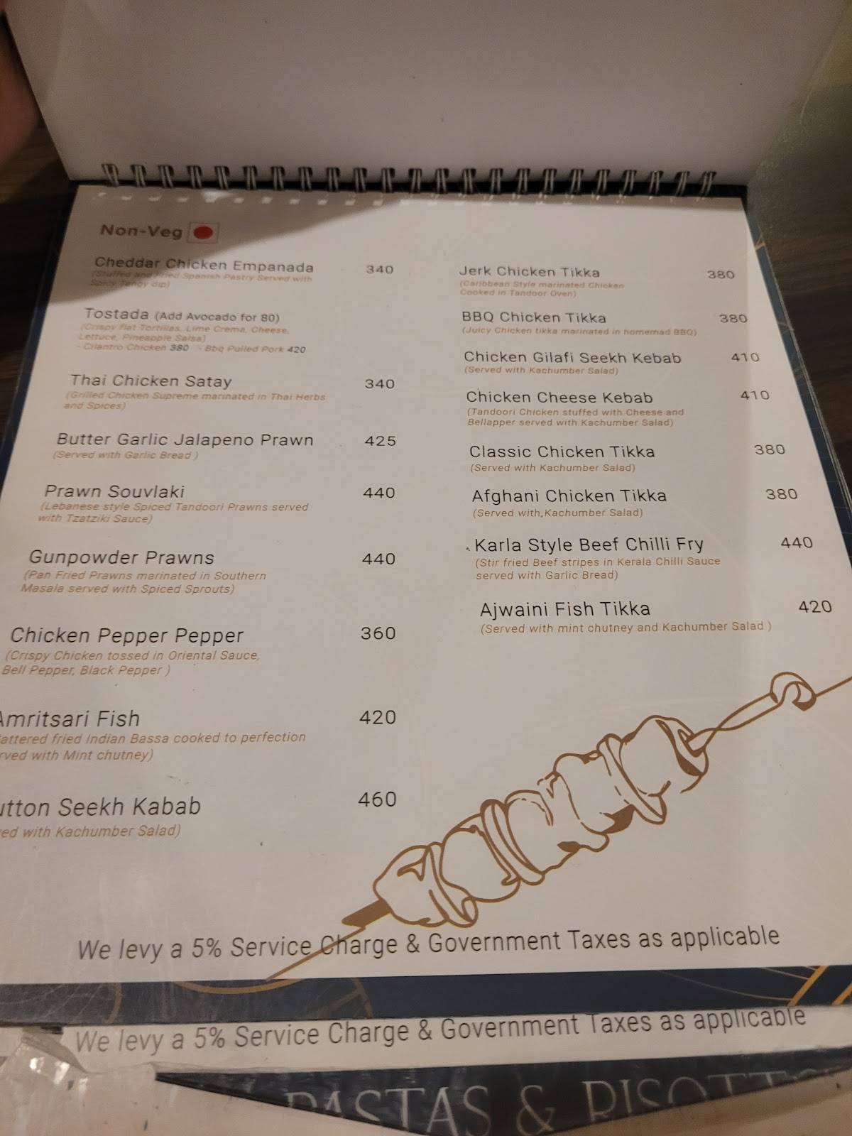 The Rustle Nest menu