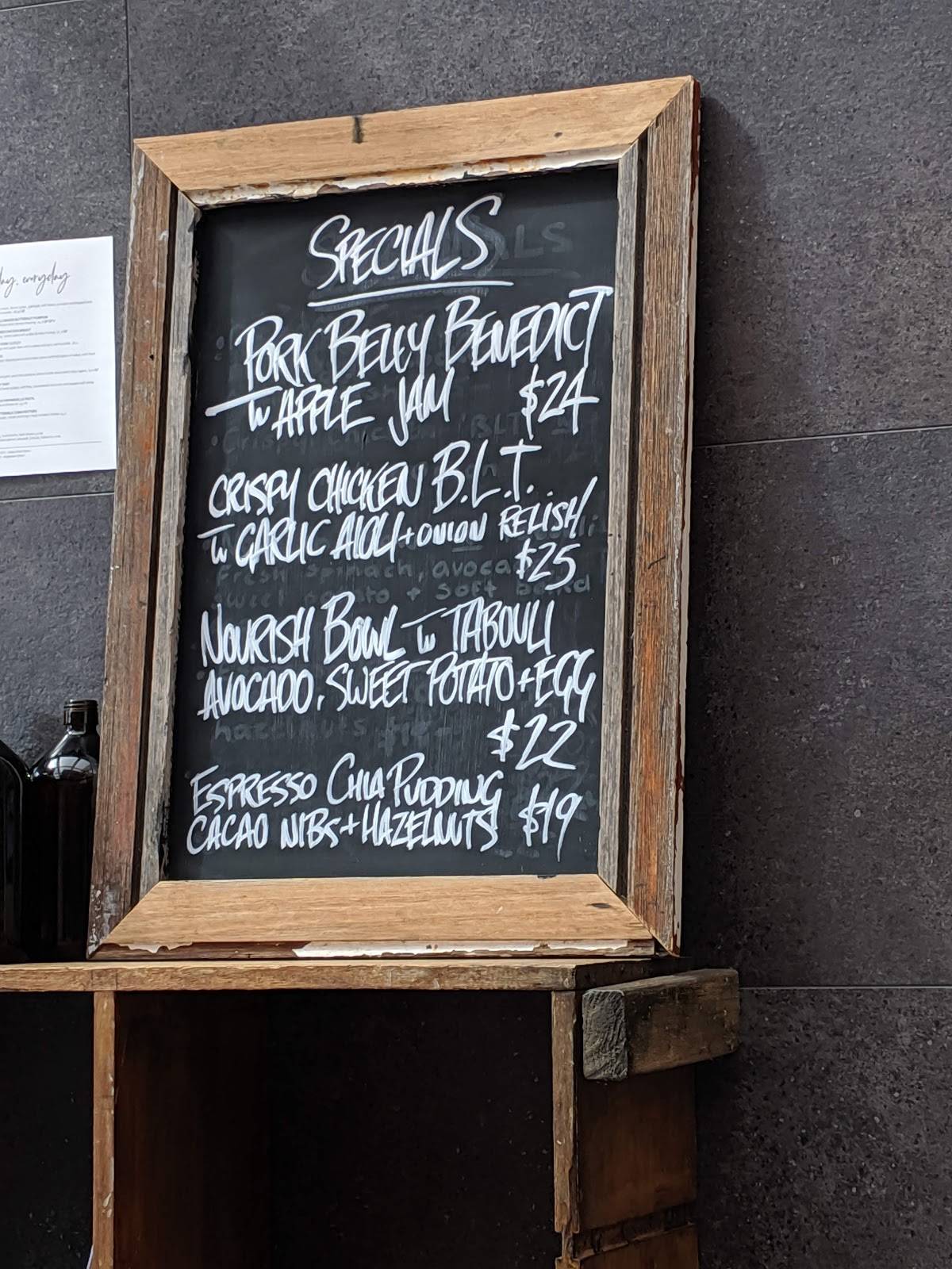 Menu at Thirty Three Cups restaurant, Ulverstone