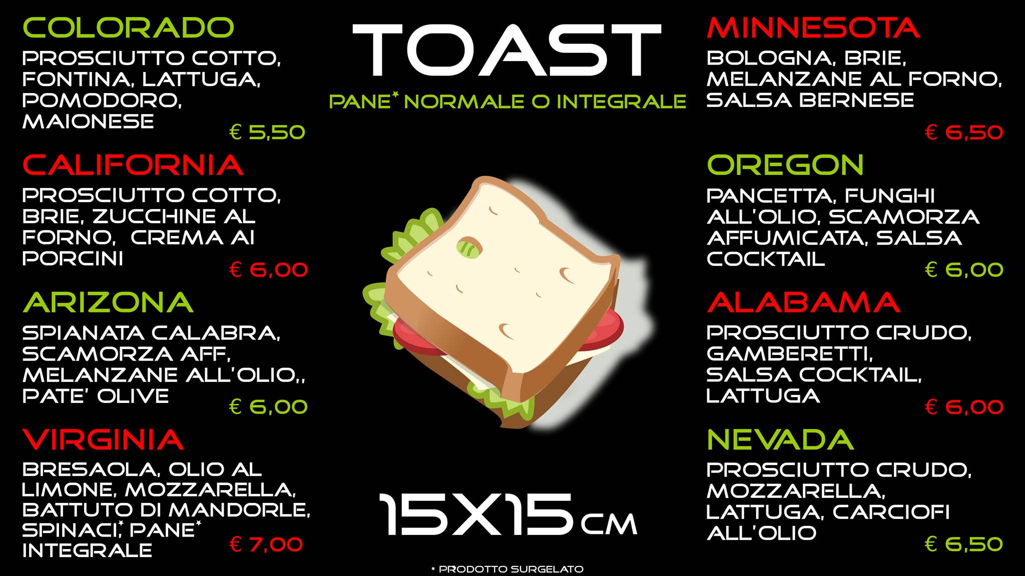 Menu di ToastEat 