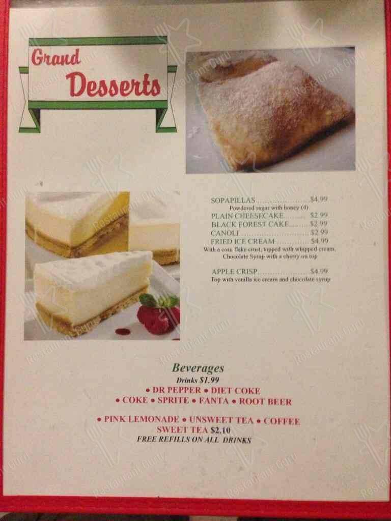 Menu at Tomatoes Mexican & Italian restaurant, Waxahachie