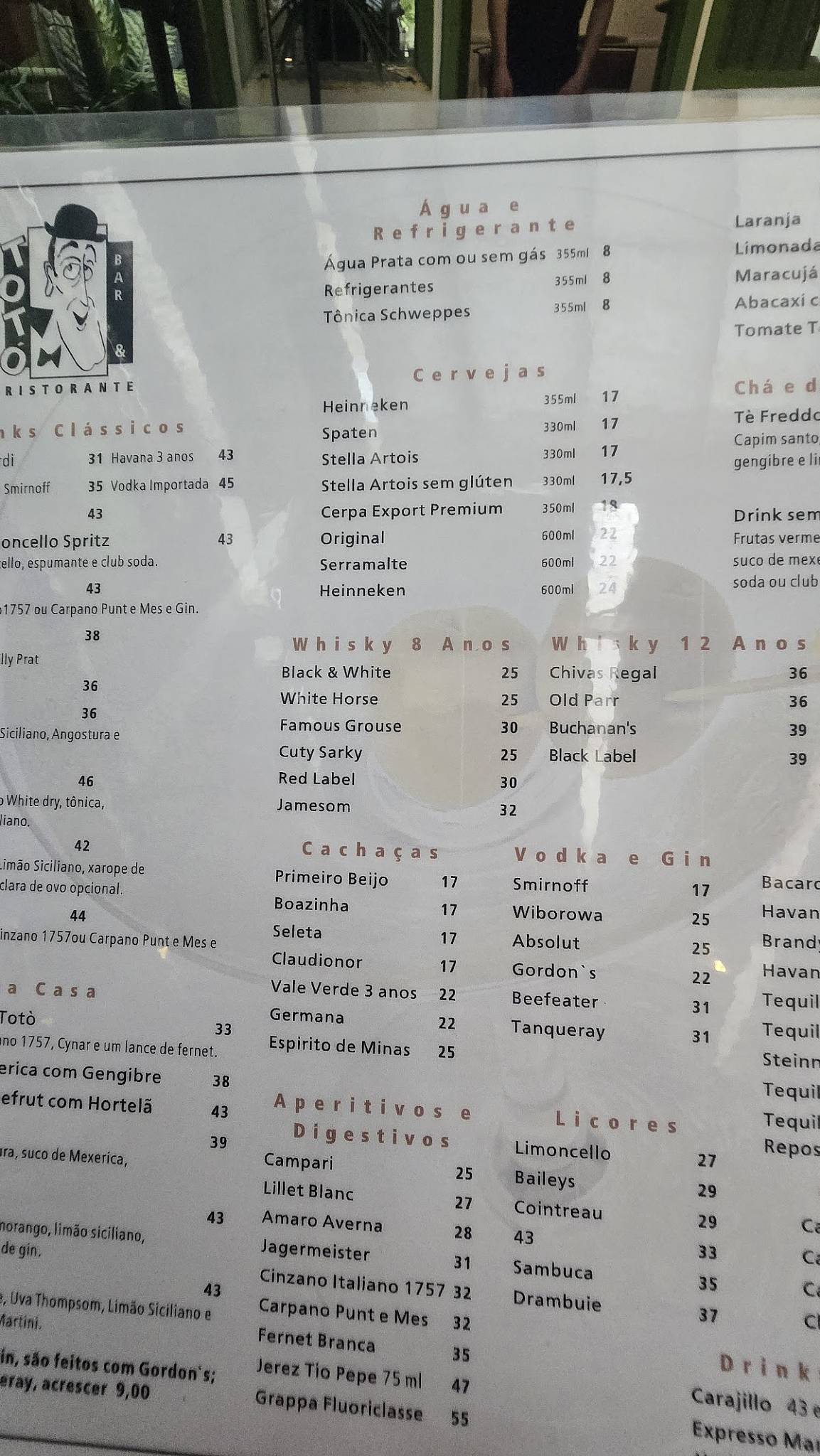 Totó Ristorante cardápio
