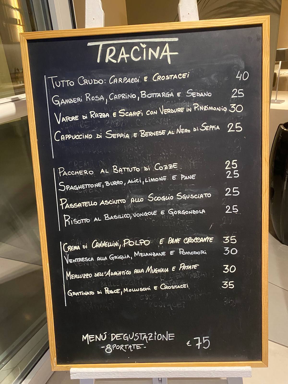 Menu di Tracina 