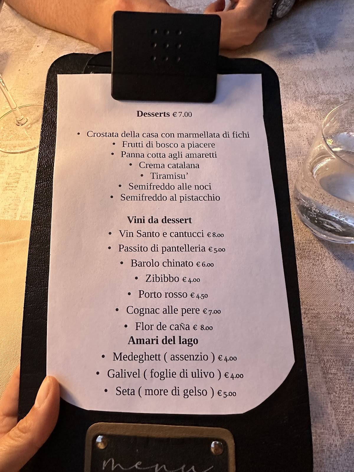 Menu di Trattoria della Vigna 