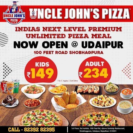 Uncle John's Pizza-Unlimited Meals menu