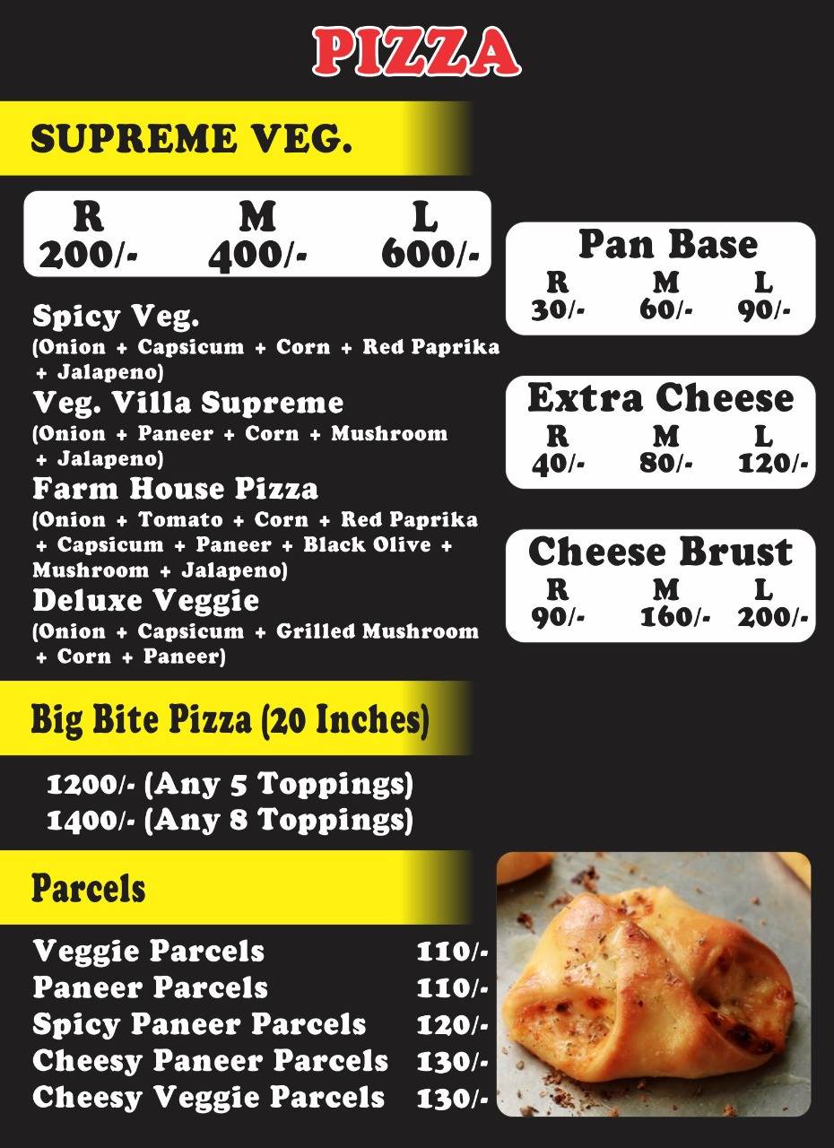 Walk IN Cafe menu