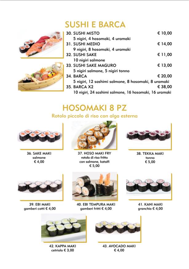 Menu di Watami Sushi Restaurant 