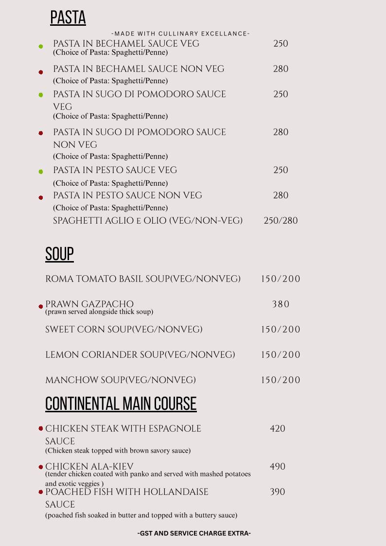 YOLO Lounge - Go Green (Bar Cum Restaurant) menu