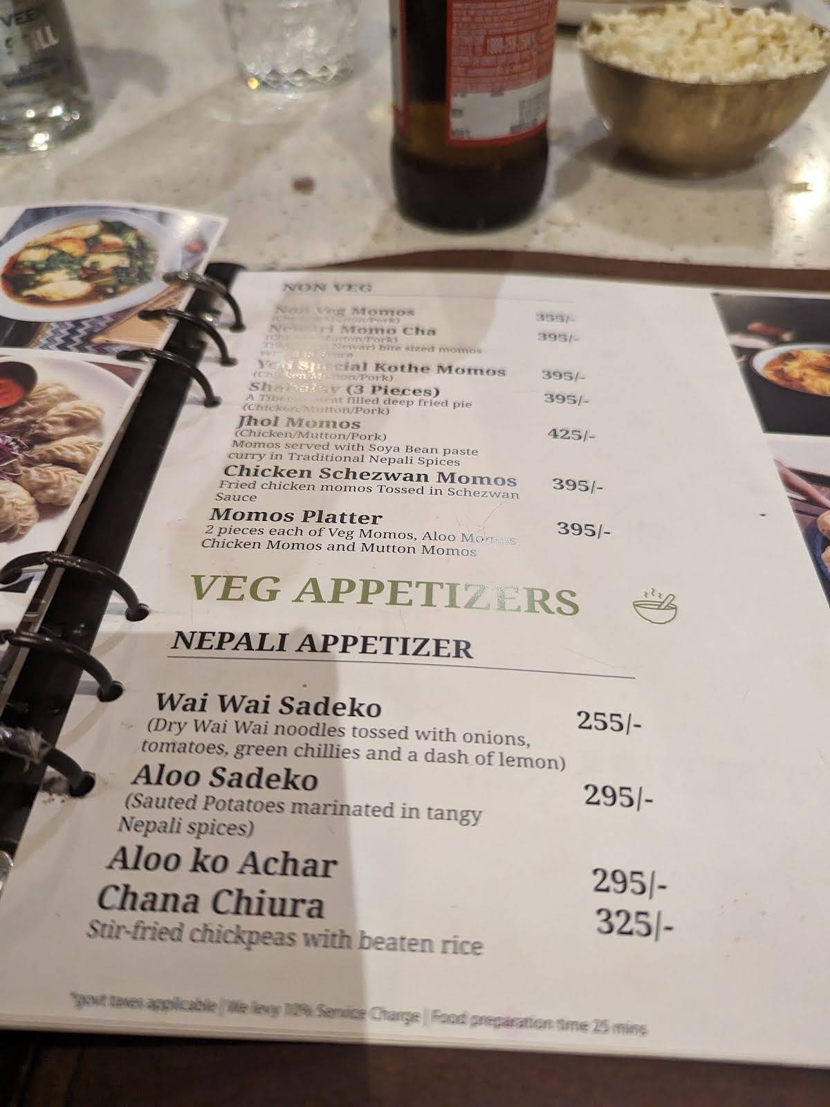 Yeti - The Himalayan Kitchen menu