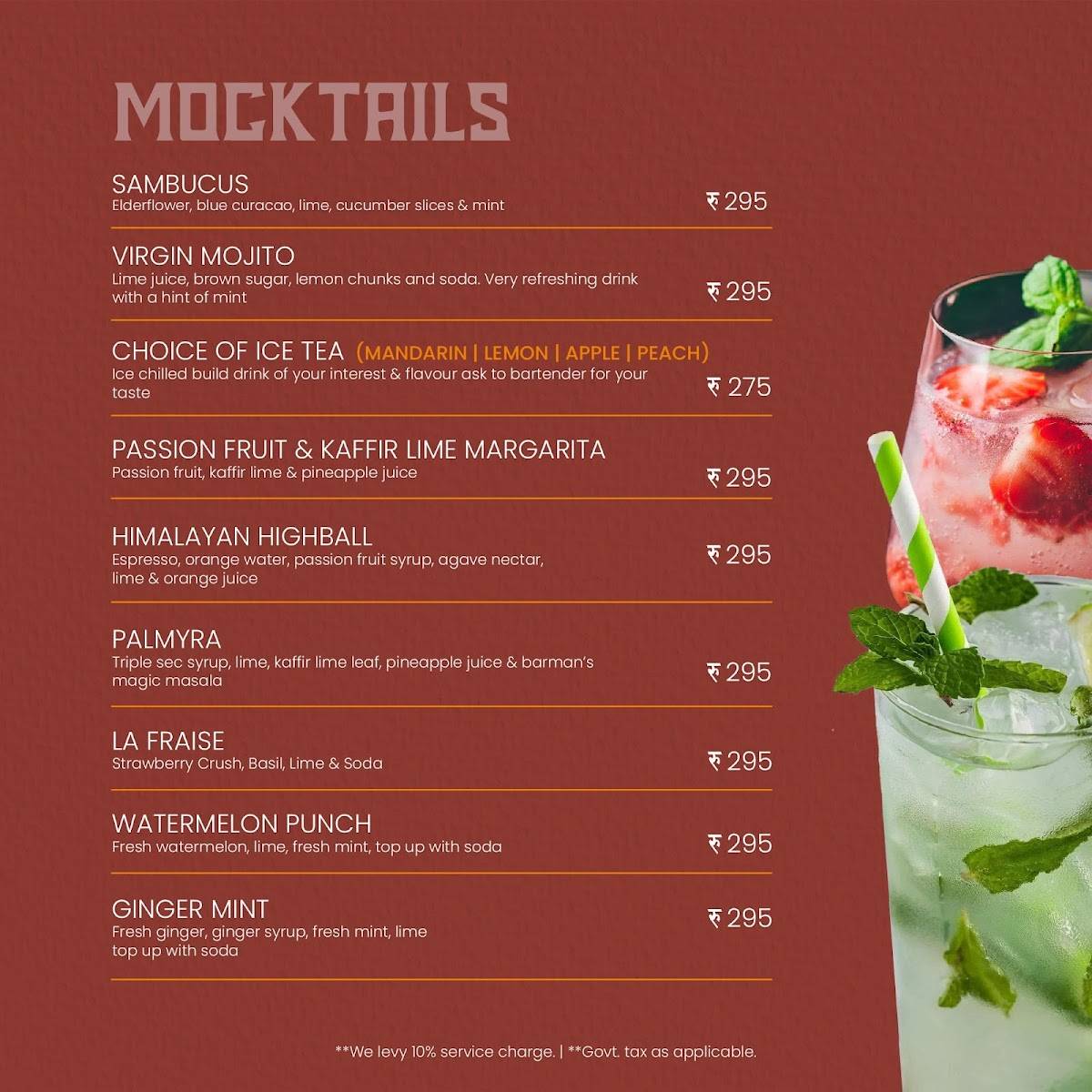 Yeti - The Himalayan Kitchen, Cyber Hub menu