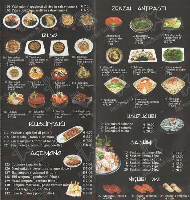 Menu di Zen Garden 
