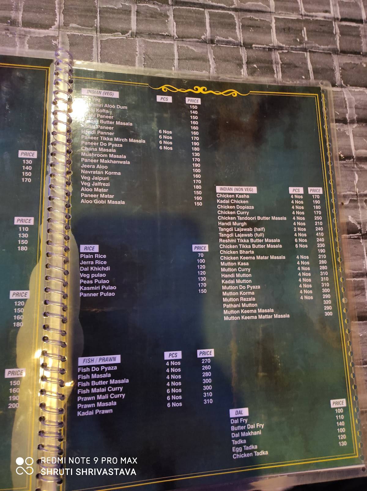 Zoop Restaurant menu