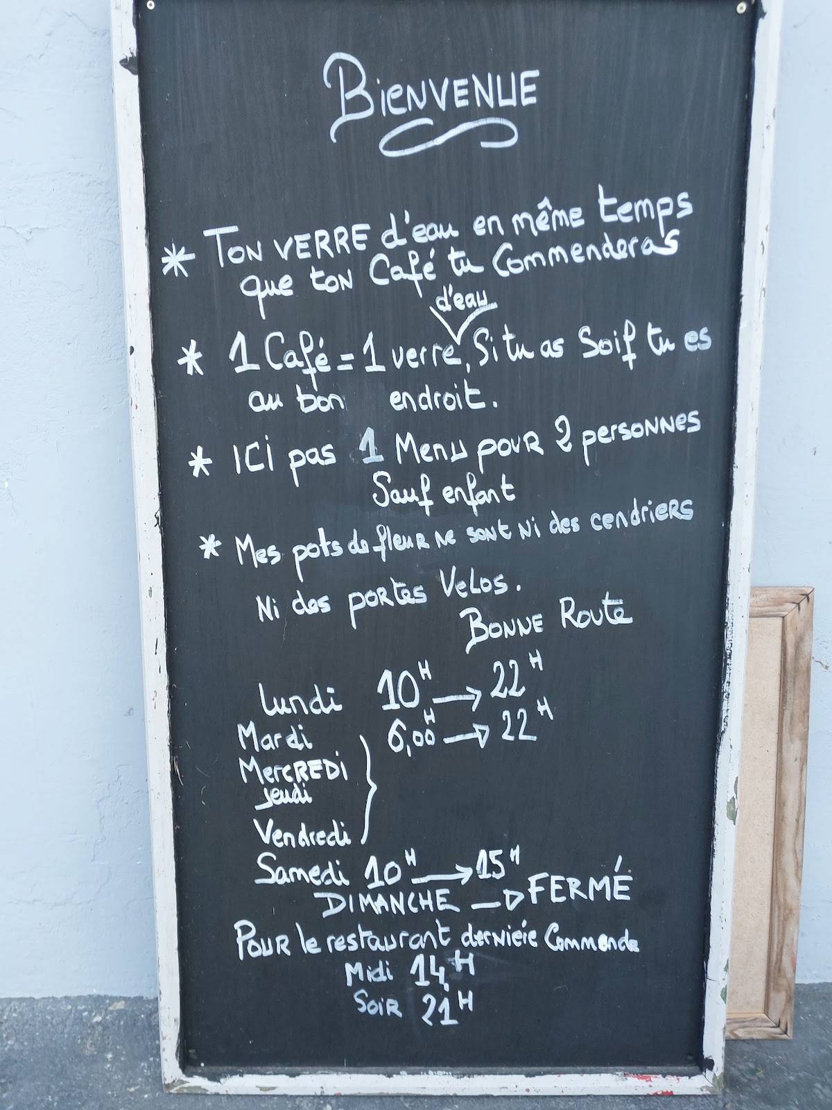 Menu de chez Fabienne