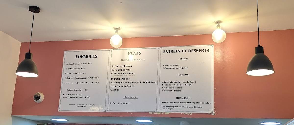 Menu de Rice Bar