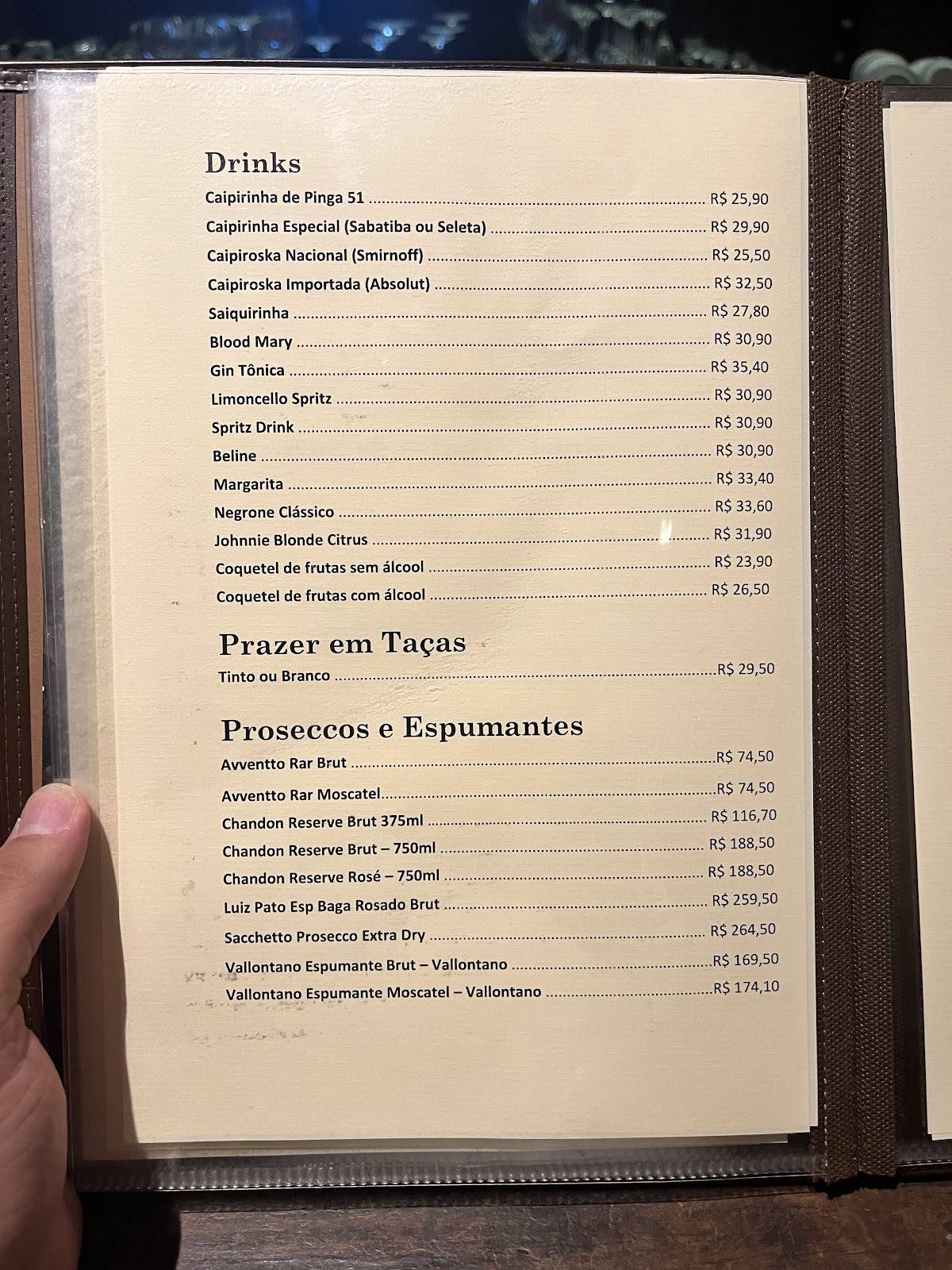 Restaurante Barone cardápio